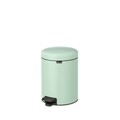 Cos de gunoi cu pedala, Brabantia, NewIcon Jade Green, 5 L, 27.2x20.5x29.1 cm, otel, verde jad