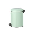 Cos de gunoi cu pedala, Brabantia, NewIcon Jade Green, 5 L, 27.2x20.5x29.1 cm, otel, verde jad