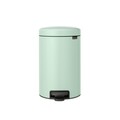 Cos de gunoi cu pedala, Brabantia, NewIcon Jade Green, 12 L, 33.8x25.1x41.1 cm, otel, verde jad