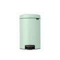 Cos de gunoi cu pedala, Brabantia, NewIcon Jade Green, 12 L, 33.8x25.1x41.1 cm, otel, verde jad