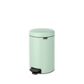 Cos de gunoi cu pedala, Brabantia, NewIcon Jade Green, 12 L, 33.8x25.1x41.1 cm, otel, verde jad