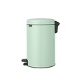 Cos de gunoi cu pedala, Brabantia, NewIcon Jade Green, 12 L, 33.8x25.1x41.1 cm, otel, verde jad