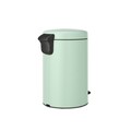 Cos de gunoi cu pedala, Brabantia, NewIcon Jade Green, 12 L, 33.8x25.1x41.1 cm, otel, verde jad