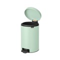 Cos de gunoi cu pedala, Brabantia, NewIcon Jade Green, 12 L, 33.8x25.1x41.1 cm, otel, verde jad