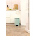Cos de gunoi cu pedala, Brabantia, NewIcon Jade Green, 12 L, 33.8x25.1x41.1 cm, otel, verde jad