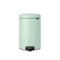 Cos de gunoi cu pedala, Brabantia, NewIcon Jade Green, 20 L, 38x29x46.7 cm, otel, verde jad