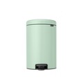 Cos de gunoi cu pedala, Brabantia, NewIcon Jade Green, 20 L, 38x29x46.7 cm, otel, verde jad