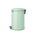 Cos de gunoi cu pedala, Brabantia, NewIcon Jade Green, 20 L, 38x29x46.7 cm, otel, verde jad
