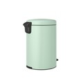 Cos de gunoi cu pedala, Brabantia, NewIcon Jade Green, 20 L, 38x29x46.7 cm, otel, verde jad