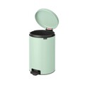 Cos de gunoi cu pedala, Brabantia, NewIcon Jade Green, 20 L, 38x29x46.7 cm, otel, verde jad