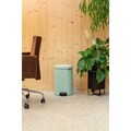 Cos de gunoi cu pedala, Brabantia, NewIcon Jade Green, 20 L, 38x29x46.7 cm, otel, verde jad