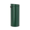 Cos de gunoi cu soft touch, Brabantia, Touch New, 30 L, 32x29.5x72 cm, otel, verde pin