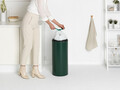 Cos de gunoi cu soft touch, Brabantia, Touch New, 30 L, 32x29.5x72 cm, otel, verde pin