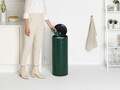 Cos de gunoi cu soft touch, Brabantia, Touch New, 30 L, 32x29.5x72 cm, otel, verde pin