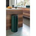 Cos de gunoi cu soft touch, Brabantia, Touch New, 30 L, 32x29.5x72 cm, otel, verde pin