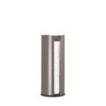 Suport role rezerva hartie igienica, Brabantia, Balance Platinum, 13.2x13.2x32.1 cm, otel, gri inchis