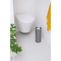 Suport role rezerva hartie igienica, Brabantia, Balance Platinum, 13.2x13.2x32.1 cm, otel, gri inchis