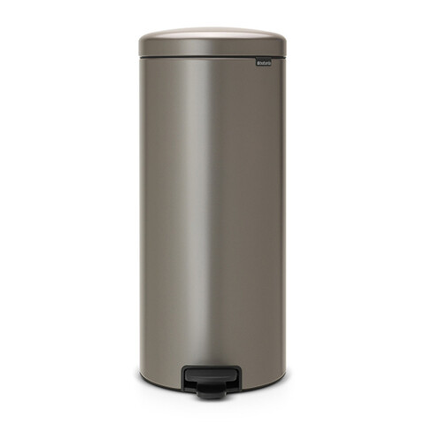 Cos de gunoi cu pedala, Brabantia, NewIcon Platinum, 30 L, 38x29.3x67.9 cm, otel, gri inchis