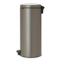 Cos de gunoi cu pedala, Brabantia, NewIcon Platinum, 30 L, 38x29.3x67.9 cm, otel, gri inchis