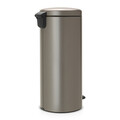Cos de gunoi cu pedala, Brabantia, NewIcon Platinum, 30 L, 38x29.3x67.9 cm, otel, gri inchis