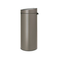 Cos de gunoi cu soft touch, Brabantia, Touch New Platinum, 30 L, 32x29.5x72 cm, otel, gri inchis