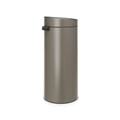 Cos de gunoi cu soft touch, Brabantia, Touch New Platinum, 30 L, 32x29.5x72 cm, otel, gri inchis