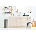 Cos de gunoi cu soft touch, Brabantia, Touch New Platinum, 30 L, 32x29.5x72 cm, otel, gri inchis