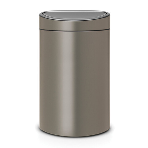 Cos de gunoi cu soft touch, Brabantia, Recycle New Platinum, 10+23 L, 30.5x43.5x72.5 cm, otel, gri inchis
