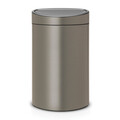 Cos de gunoi cu soft touch, Brabantia, Recycle New Platinum, 10+23 L, 30.5x43.5x72.5 cm, otel, gri inchis