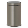 Cos de gunoi cu soft touch, Brabantia, Touch New Platinum, 40 L, 30.2x43.5x72.7 cm, otel, gri inchis
