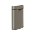 Cos de gunoi cu soft touch, Brabantia, Touch New Platinum, 40 L, 30.2x43.5x72.7 cm, otel, gri inchis