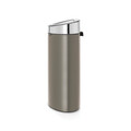 Cos de gunoi cu soft touch, Brabantia, Touch New Platinum, 40 L, 30.2x43.5x72.7 cm, otel, gri inchis