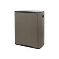 Cos de gunoi cu pedala, Brabantia, Bo Pedal Platinum, 60 L, 36.3x54.1x65.2 cm, otel, gri inchis