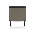 Cos de gunoi cu soft touch, Brabantia, Bo Touch Platinum, 36 L, 31.2x54x68 cm, otel, gri