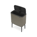 Cos de gunoi cu soft touch, Brabantia, Bo Touch Platinum, 36 L, 31.2x54x68 cm, otel, gri