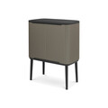 Cos de gunoi cu soft touch, Brabantia, Bo Touch Platinum, 3x11 L, 31.2x54x68 cm, otel, gri
