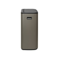 Cos de gunoi cu soft touch, Brabantia, Bo Touch Platinum, 2x30 L, 31.2x54.5x65.6 cm, otel, gri