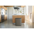 Cos de gunoi cu soft touch, Brabantia, Bo Touch Platinum, 2x30 L, 31.2x54.5x65.6 cm, otel, gri
