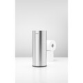 Suport role rezerva hartie igienica, Brabantia, Balance Matt, 13.2x13.2x32.1 cm, otel, argintiu