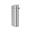 Cos de gunoi cu soft touch, Brabantia, Touch New Matt, 23+10 L, 30.5x43.5x72.5 cm, otel, argintiu