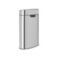 Cos de gunoi cu soft touch, Brabantia, Touch New Matt, 23+10 L, 30.5x43.5x72.5 cm, otel, argintiu