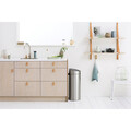 Cos de gunoi cu soft touch, Brabantia, Touch New Matt, 23+10 L, 30.5x43.5x72.5 cm, otel, argintiu