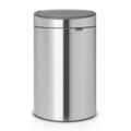 Cos de gunoi cu soft touch, Brabantia, Touch New Matt, 23+10 L, 30.5x43.5x72.5 cm, otel, argintiu