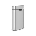 Cos de gunoi cu soft touch, Brabantia, Touch New Matt, 40 L, 30.2x43.5x72.7 cm, otel, argintiu