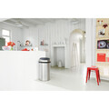 Cos de gunoi cu soft touch, Brabantia, Matt Steel, 60 L, 40x40x71 cm, otel, argintiu