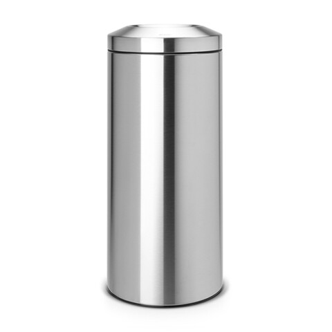 Cos de gunoi, Brabantia, Matt Steel, 30 L, 31.8x29.5x68.5 cm, otel, cu protectie impotriva incendiilor, argintiu
