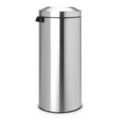 Cos de gunoi, Brabantia, Matt Steel, 30 L, 31.8x29.5x68.5 cm, otel, cu protectie impotriva incendiilor, argintiu