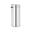 Cos de gunoi cu soft touch, Brabantia, Touch New, 30 L, 32x29.5x72 cm, otel, argintiu