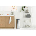 Cos de gunoi cu soft touch, Brabantia, Touch New, 30 L, 32x29.5x72 cm, otel, argintiu