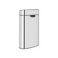 Cos de gunoi cu soft touch, Brabantia, Touch New, 40 L, 30.2x43.5x72.7 cm, otel, argintiu